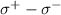$\sigma^+-\sigma^-$