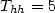 $T_{hh} = 5$